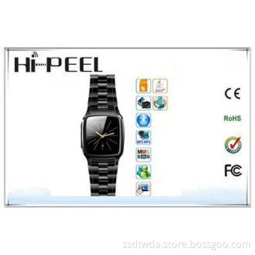 Smart Stainless Steel GSM Wrist Watch Phone Support E-book